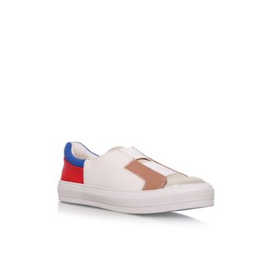 Cream 'Obasi3' flat slip on sneakers